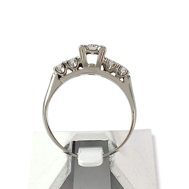 Bague d'occasion or 750 blanc diamants - vue 3