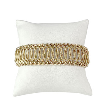 Bracelet d'occasion or 750 jaune maille fantaisie 19 cm