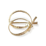 Broche d'occasion or 750 jaune perle de culture - vue 1