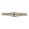 Broche d'occasion or 750 2 tons diamants et grenats - vue V1