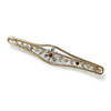 Broche d'occasion or 750 2 tons diamants et grenats - vue V3