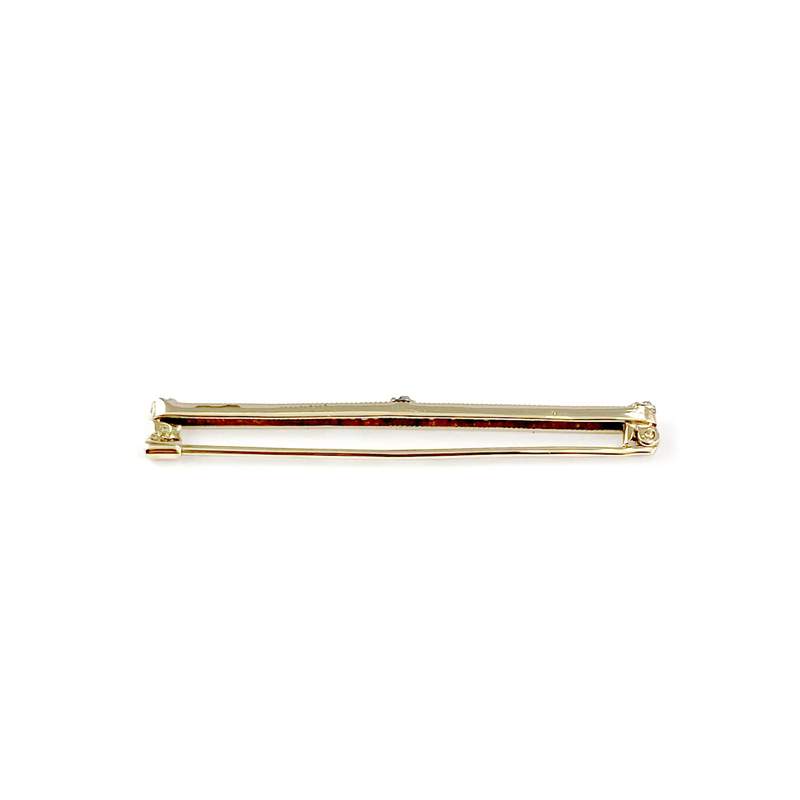 Broche d'occasion or 750 jaune perles - vue 2