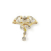 Broche d'occasion or 750 2 tons diamants - vue V1