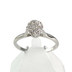 Bague d'occasion or 750 blanc diamants - vue 1