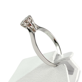 Bague d'occasion or 750 blanc diamants