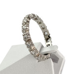 Second-hand gold 750 white ring with white stones - view 2