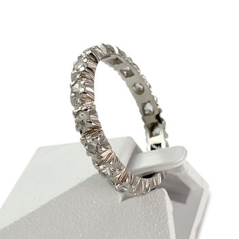 Bague d'occasion or 750 blanc tour complet pierres blanches