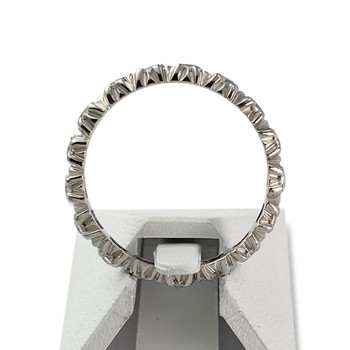 Bague d'occasion or 750 blanc tour complet pierres blanches