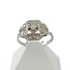 Bague d'occasion or 750 blanc diamant et pierres blanches - vue V1