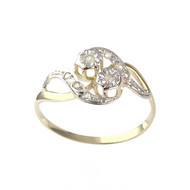 Bague d'occasion or 750 2 tons diamants