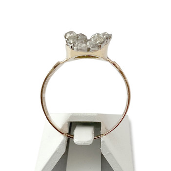 Bague d'occasion or 375 2 tons diamants