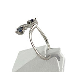 Bague d'occasion or 750 blanc saphirs - vue 2