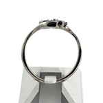 Bague d'occasion or 750 blanc saphirs - vue 3