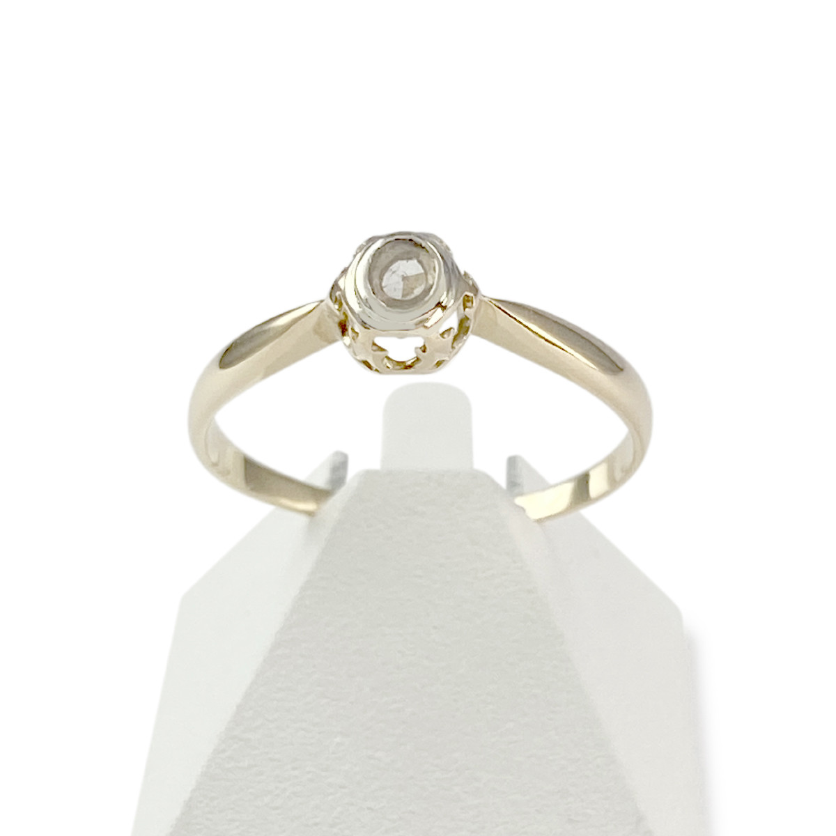 Solitaire d'occasion or 750 jaune diamant