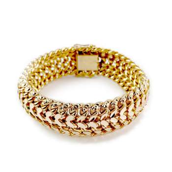 Bracelet d'occasion or 750 jaune 19 cm