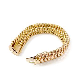Bracelet d'occasion or 750 jaune 19 cm