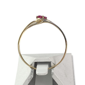 Bague d'occasion or 750 2 tons rubis