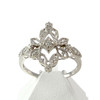 Bague d'occasion or 375 blanc zirconias - vue V1