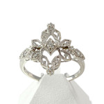 Bague d'occasion or 375 blanc zirconias - vue 1