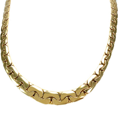 Collier d'occasion or 750 jaune maille haricot 45 cm