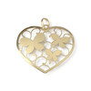 Pendentif coeur d'occasion or 750 jaune - vue V1