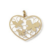 Pendentif coeur d'occasion or 750 jaune - vue V2