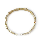 Bracelet d'occasion or 750 jaune et rhodié 70 mm - vue 3