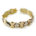 Bracelet d'occasion or 750 jaune et rhodié 70 mm - vue 4