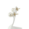 Boucles d'oreilles d'occasion or 750 jaune perles de culture du Japon - vue V2