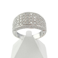 Bague d'occasion or 750 blanc diamants