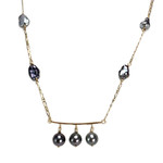 Collier d'occasion or 750 jaune perles de Tahiti et perles Keshi 45.5 cm - vue 1