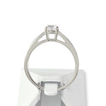 Solitaire d'occasion or 750 blanc diamant - vue 3