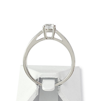 Solitaire d'occasion or 750 blanc diamant