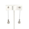 Boucles d'oreilles d'occasion or 375 blanc nacres topazes - vue V3