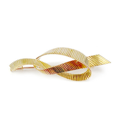 Tweedehands broche in 750 geel goud