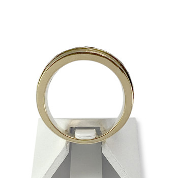 Second-hand gold 750 yellow diamond sapphire ring