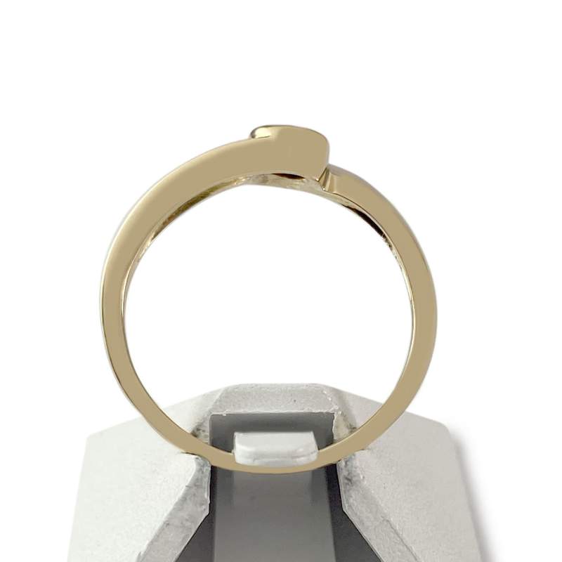 Solitaire d'occasion or 750 jaune diamant - vue 3