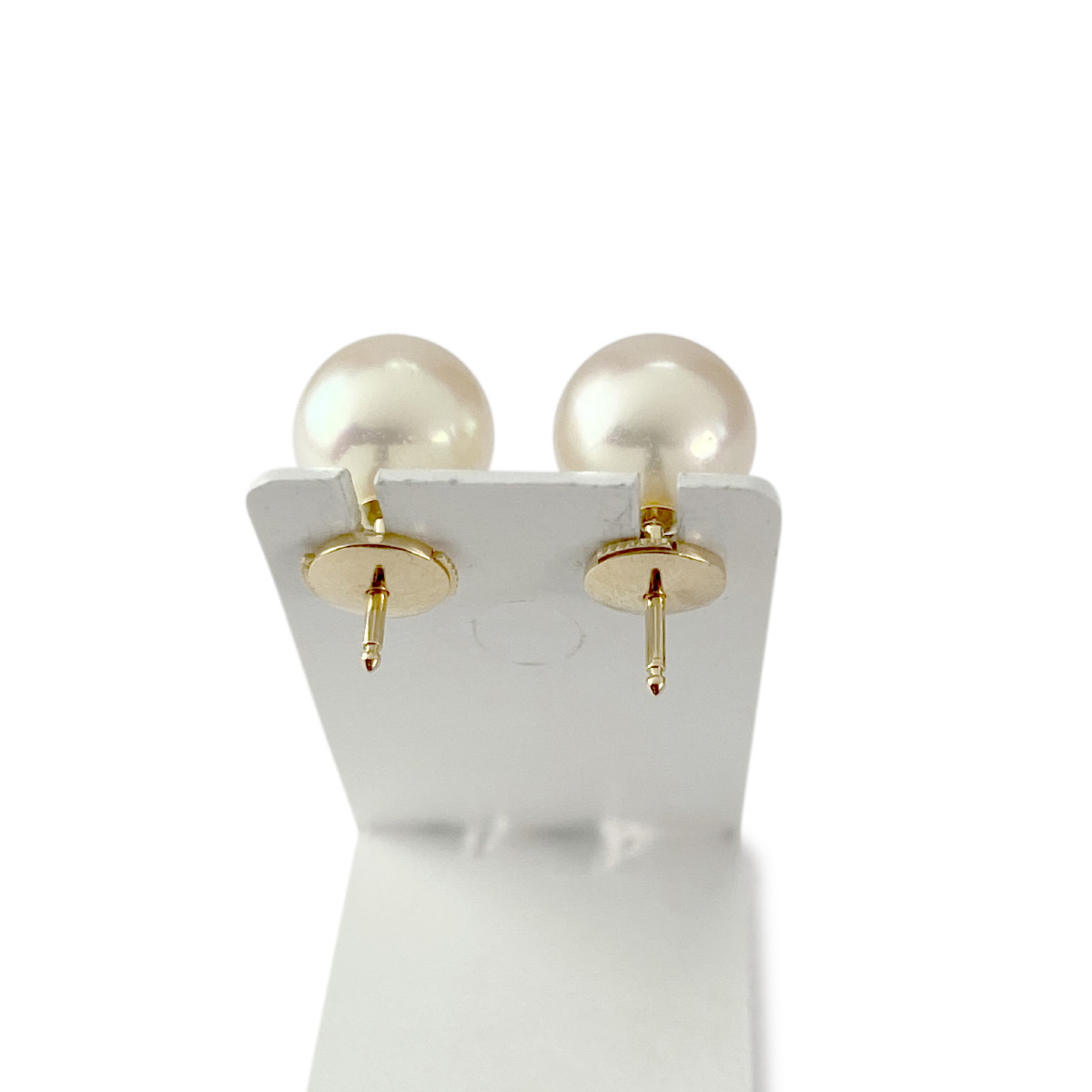 Boucles d'oreilles d'occasion or 750 jaune perles de culture - vue 3