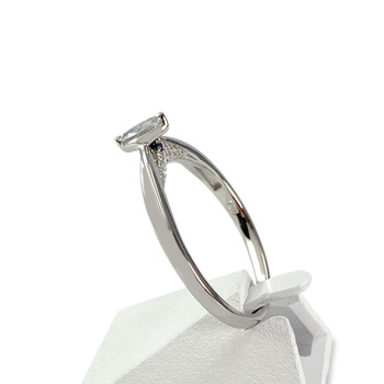 Bague d'occasion or 750 blanc diamants et saphirs
