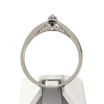 Bague d'occasion or 750 blanc diamants et saphirs