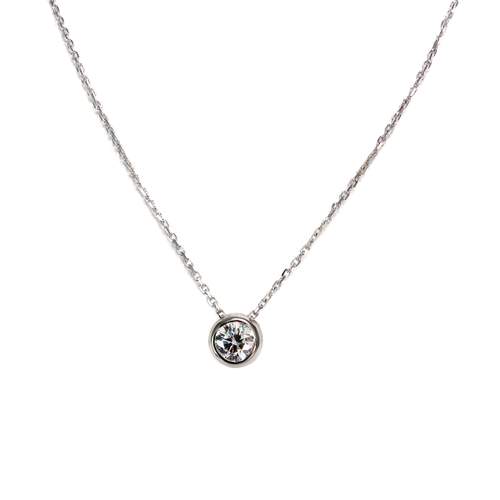 Collier d'occasion or 750 blanc diamant 42.5 cm