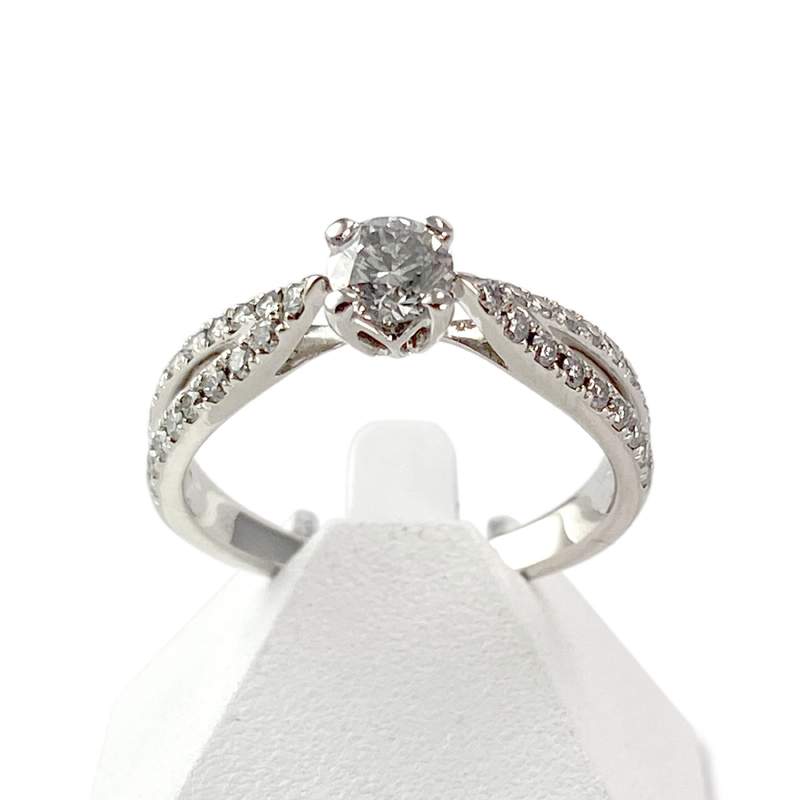 Bague GUERIN d'occasion or 750 blanc diamants - vue 1