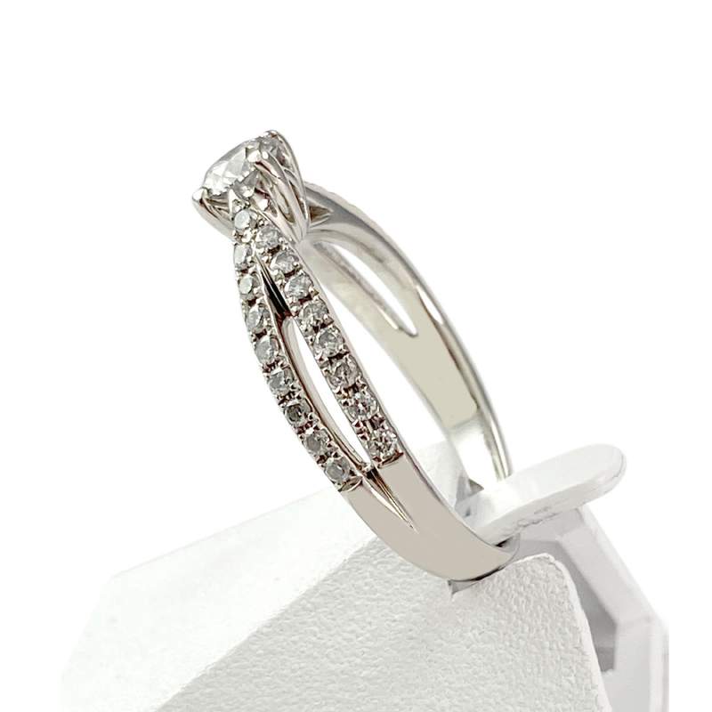 Bague GUERIN d'occasion or 750 blanc diamants - vue 2