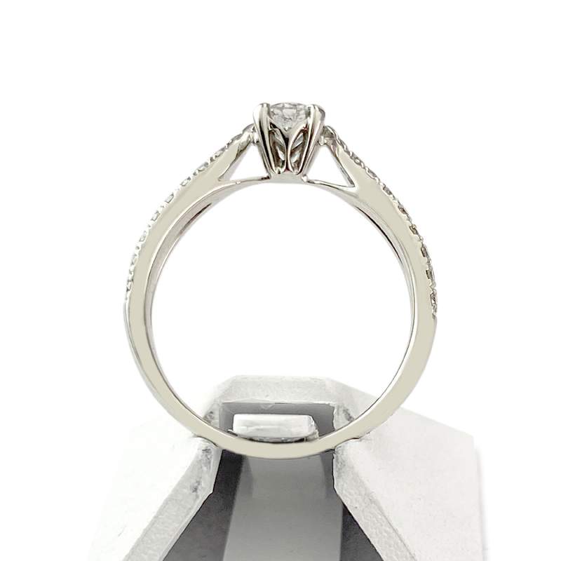 Bague GUERIN d'occasion or 750 blanc diamants - vue 3