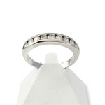 BAGUE d'occasion or 750 blanc diamants - vue 1