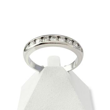 BAGUE d'occasion or 750 blanc diamants