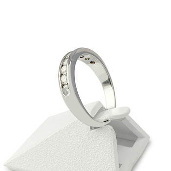 BAGUE d'occasion or 750 blanc diamants