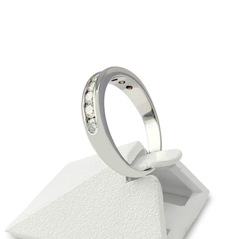 BAGUE d'occasion or 750 blanc diamants - vue 2