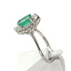 Bague d'occasion or 750 blanc diamants émeraude - vue V2