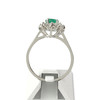 Bague d'occasion or 750 blanc diamants émeraude - vue V3